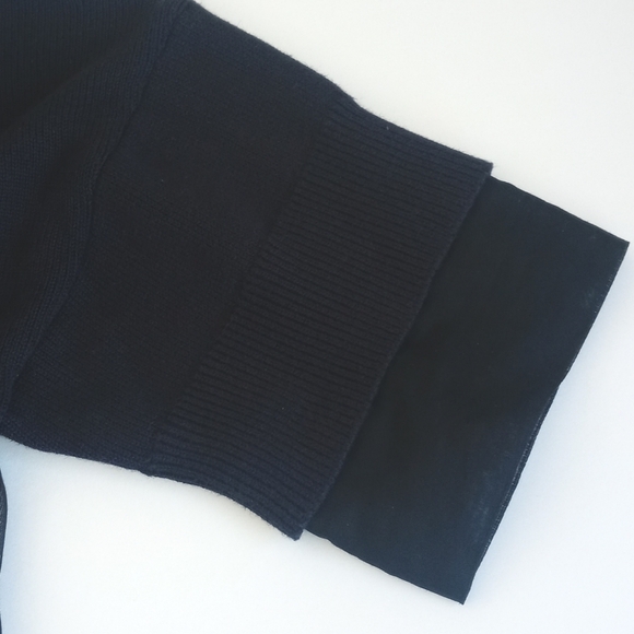 10 Crosby Derek Lam Women's Navy Blue Cashmere & Silk Short Sleeve Sweater Top L - Picture 5 of 13